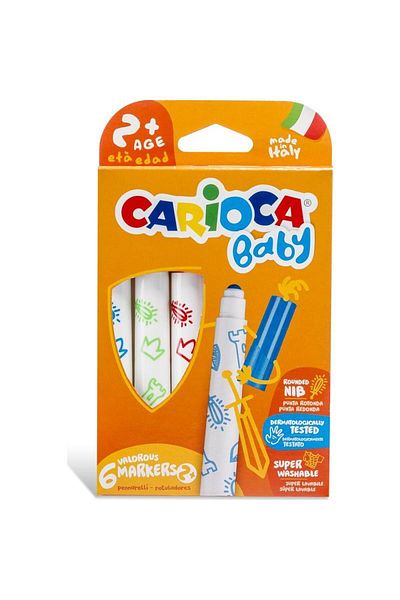 CARIOCA Jumbo CraYonS - Super WaShable Set of 6 for BabY