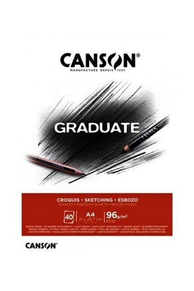 Canson A4 Graduate Sketch Sketch Book - 96gr 40 Sheets