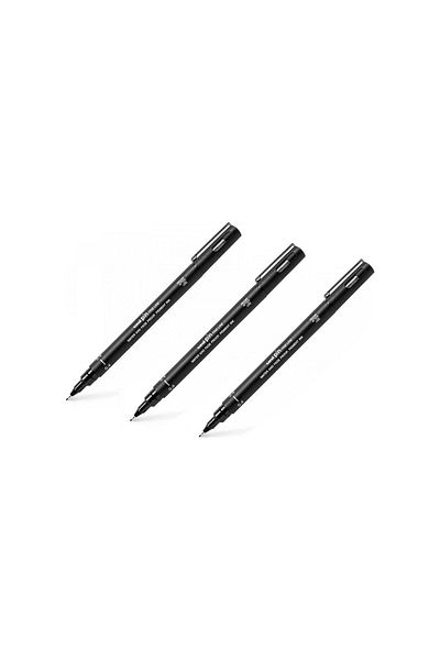 UNİ-BALL Uni-ball Technical Drawing Pen Marker Acrylic Tip Pen Fine Line Pin 0.4 Mm Black (PACK OF 12)