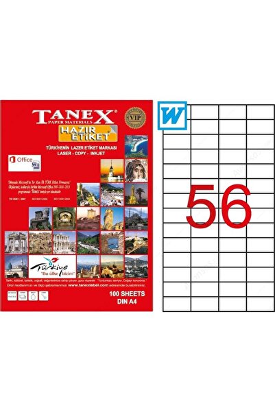 Tanex Laserska etiketa 100 Yp 52x21 mm Laser-kopirni-inkjet Tw-2321
