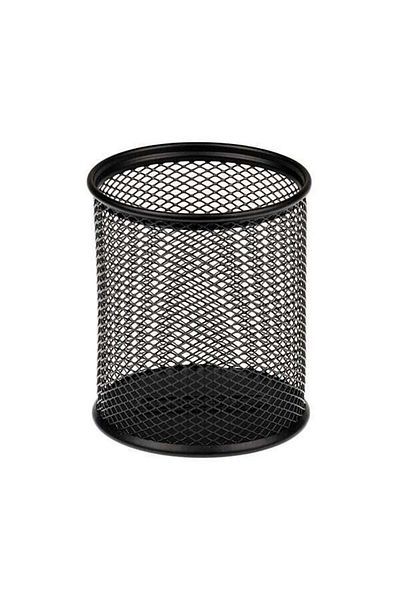 Bion Perforated Black Round Desktop Pen Holder (Pack of 12)