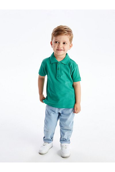 LC Waikiki Basic Baby Boy T-Shirt - Polo Collar, Short Sleeve