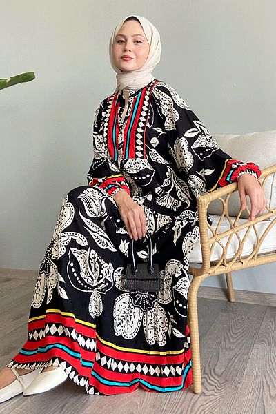 InStyle Rochie lejeră din viscoză - colorată și neagră