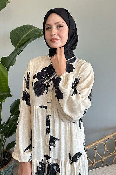 InStyle Azalea Ecru Viskosekleid - Lässiges Design