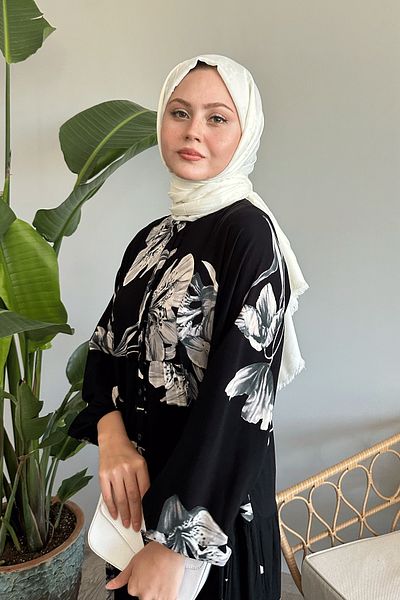 InStyle Lässiges Viskosekleid „Azalea“ in Schwarz