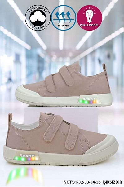 BIG KING Lighted Linen Unisex Children's Shoes