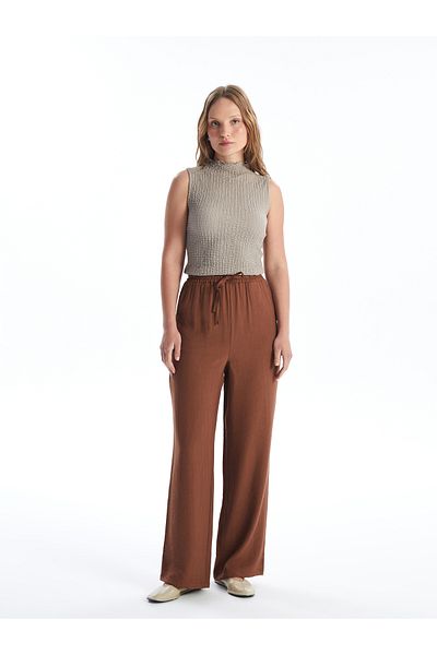 LC Waikiki Bequeme, geformte Damenhose mit elastischem Bund