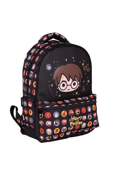 WİGGLE Wiggle Harry Potter - Детска ученическа раница, голяма, 3 отделения и мини джоб, черна