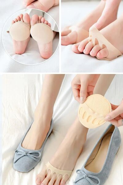 EnkiMed 2 Li Kumaş Ayak Parmak Ucu Altı Taban Koruyucu Topuklu Ayakkabı Çorab...