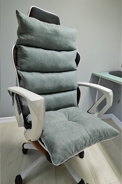 EnkiMed Green Color Orthopedic Gaming chair cushion -Office chair cushion Back support