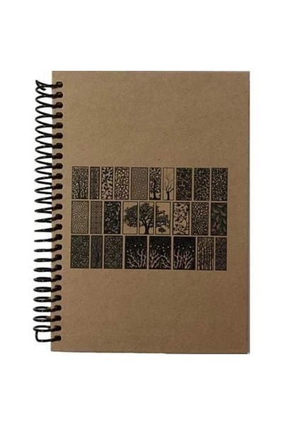 Tokaç 16x23 سم كرافت دوامة 80 ورقة دفتر ملاحظات مبطن