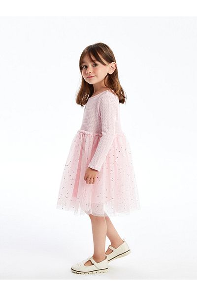 LC Waikiki Long Sleeve Crew Neck Baby Girl Dress