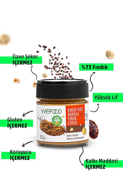 Wefood 200 gr Kakao Nibli Hurmalı Ezme