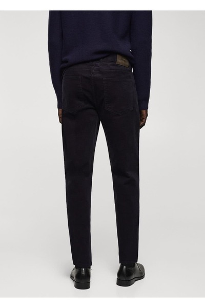 MANGO Man Dar Kesim Mikro Fitilli Kadife Pantolon