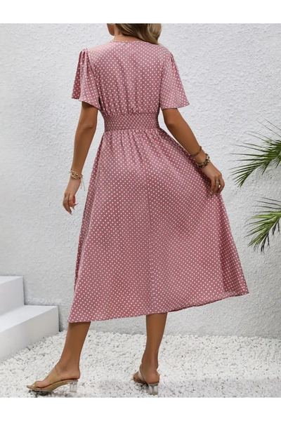 modaserdem Γυναικείο φόρεμα με λαιμόκοψη V