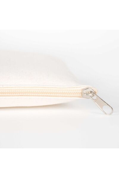 Krem Fermuarlı Ham Bez Kalemlik