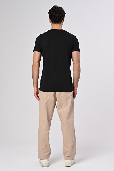 Dembu 1453 Tasarım Pamuk Siyah T-shirt