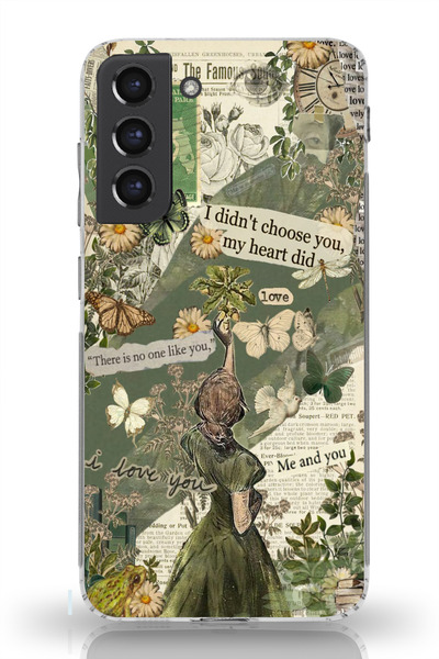 moonset Samsung Galaxy S21 FE Uyumlu My Heart Did Tasarımlı Baskılı Şeffaf Te...