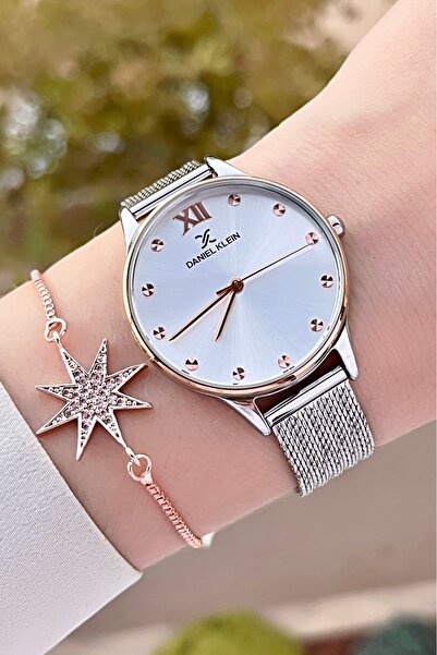 Daniel Klein Rose Gri Renk Ayarlanabilir Kordonlu Kadın Kol Saati Ve Bileklik...