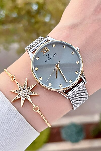 Daniel Klein Sarı Gri Renk Ayarlanabilir Kordonlu Kadın Kol Saati Ve Bileklik...