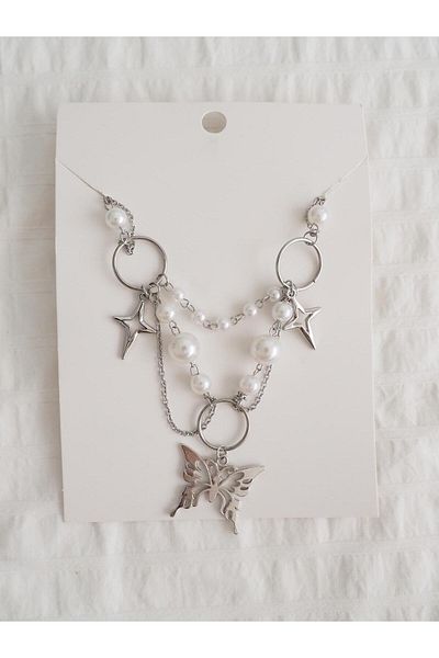 Planet Butik Short NecKlace - Butterfly Fairy Collar