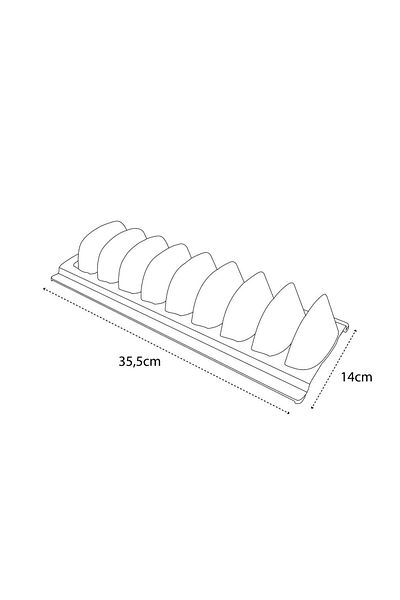 Dükkanönü 8-compartment Plate HolDer Pot anD Pan LiD OrGanizer
