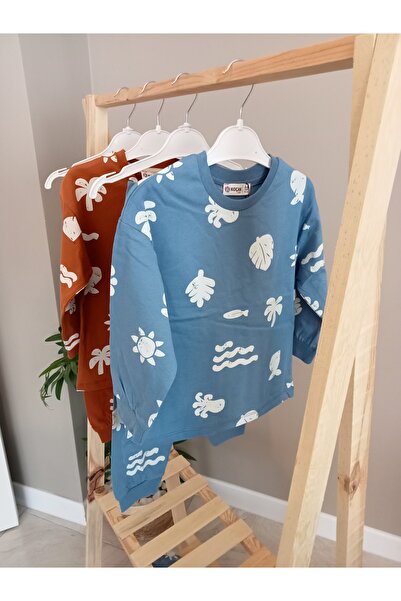Genel Markalar PALMİYE DESEN ERKEK ÇOCUK PİJAMA TAKIMI