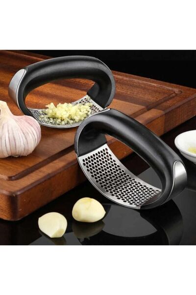 CMT Paslanmaz Çelik Saplı Sarımsak Ezici Tutma Kollu Sarımsak Rendesi