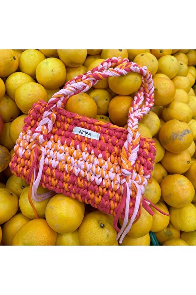 Nora El Örgüsü Penye İp Çanta
