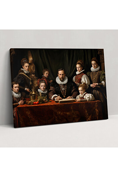 PaintedAnarchy Ortaçağ Rönesans Kanvas Tablo - Ortaçağ, Kraliyet Ailesi Portr...