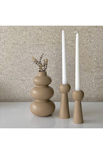 thiramis homeconcept Mocha Bubble Vazo   Bubble 2 li Mumluk Set