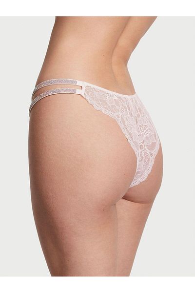 Victoria's Secret سراويل داخلية برازيلية لامعة بحزام مزدوج