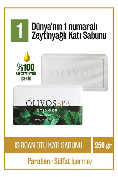 Olivos Natural Spa Series Nettle Soap with Olive Oil Hand Soap Olive Oil Solid Soap 250 gr