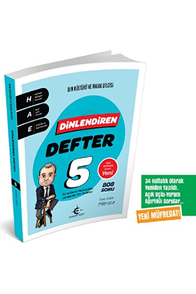Eker Test Yayınları Eker Test 5.sınıf Din Kültürü Ve Ahlak Bilgisi Dinlendiren Defter 2025