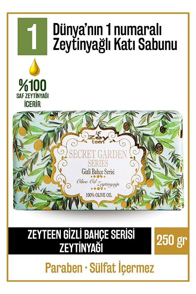 Olivos Natural Secret Garden Classic Olive Oil Solid Soap Olive Oil Hand Soap Moisturizer 250 gr