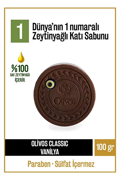 Olivos Amulet Vanilya Ve Zeytinyağlı Katı Sabun Vanilyalı Zeytinyağı El Sabun...