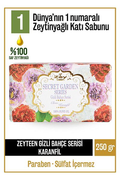 Olivos Natural Secret Garden Series Solid Soap with Clove and Olive Oil Olive Oil Hand Soap with Clove 250 gr