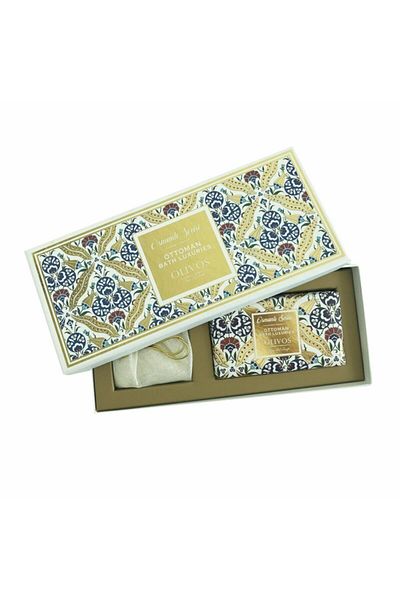 Olivos Ottoman Series Pattern 1 Olive Oil Soap + Granular Soap 250 Gr + 100 Gr