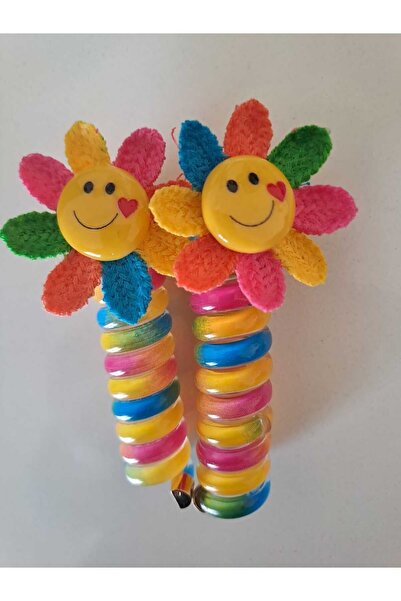 BEBESİS Kalpli Gülenyüz Figürlü Papatya Model Karışık Renk Burgu Yaylı Makarn...