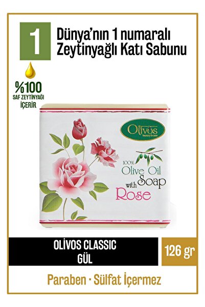 Olivos Doğal Zeytinyağlı Ve Güllü Gül Kokulu Zeytinyağı Katı Sabun Nem Dengel...