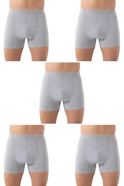 DONEX Men's High Waist Lycra Fabric Short Leg 5-Piece Boxer Pack