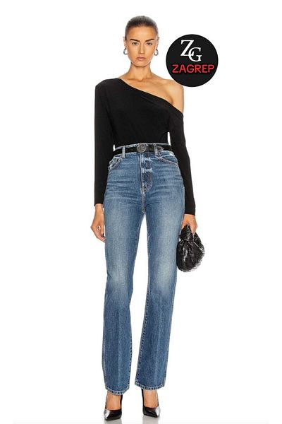 Zagrep Black Silk Jersey Body - Single Shoulder and Shoulder Detail