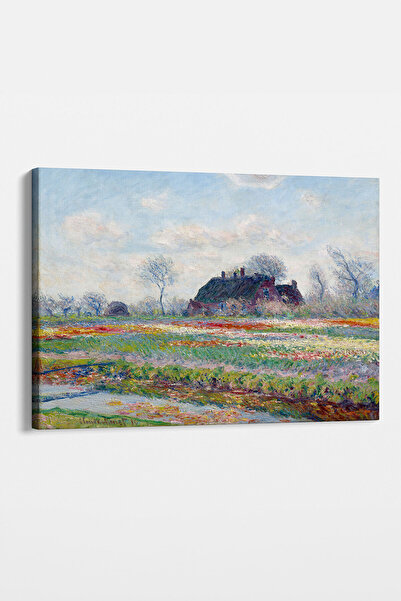 TabloShop Claude Monet - Lale Tarlaları Kanvas Tablosu - Zarif Duvar Dekoru