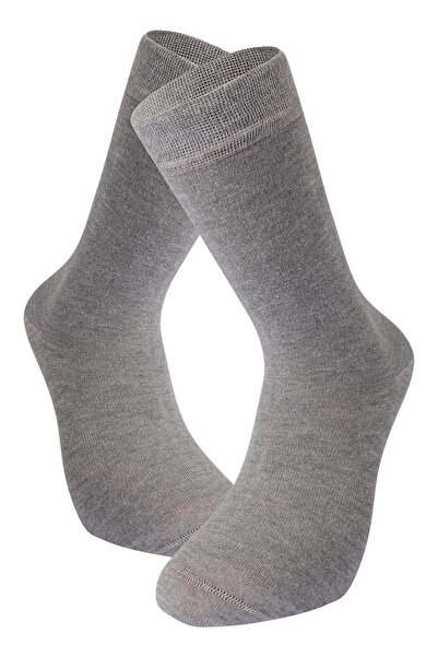 Soho Mood Women Bamboo Socket Long Straight Gray Socks Seamless Premium 6-Pack