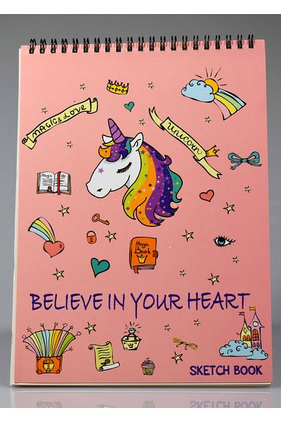4nio Caiet de desen cu unicorn
