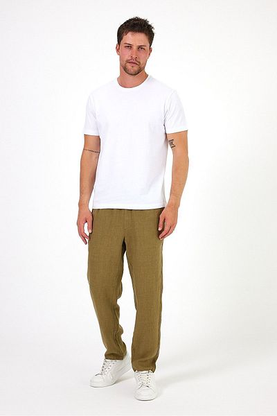 Soho Mood Ανδρικό μπλουζάκι από οργανικό βαμβάκι Crew Neck Regular Fit Basic Λευκό