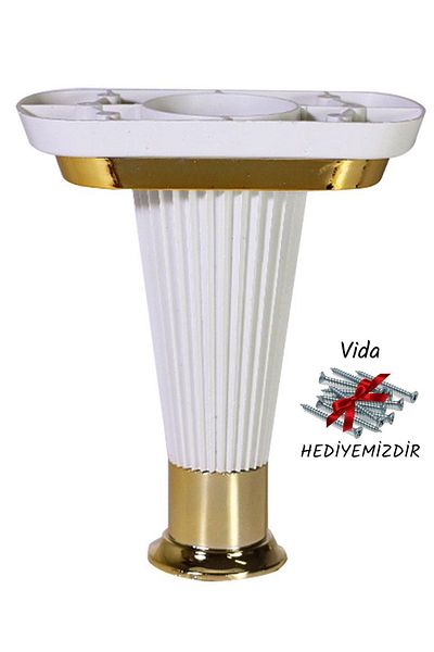 Badem10 Baza Aur Alb 15 Cm - Mobila Canapea Puf Masuta de cafea Fata fotoliu