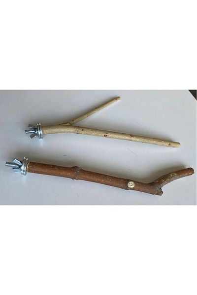 İstanbul Kafes Natural Wooden Branch Perch Cage Perch Bird Perch (PACK OF 2)