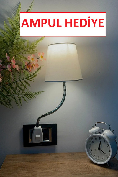 MEDARENERJİ MEDA-LİGHT GECE-MASA-OKUMA IŞIĞI,LAMBASI SPRALLİ ANAHTARLI GECE L...