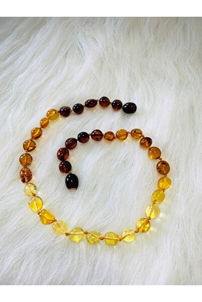 Hekimana Bebek Kehribar Kolye/ Doğal Amber Kehribar/ Orjinal Kehribar Kolye/ Diş Çıkartma